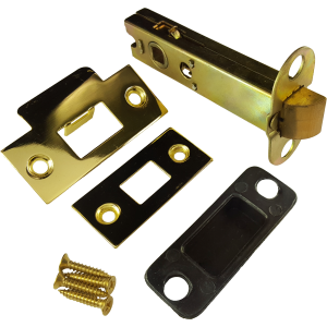  98mm Double Sprung Tubular Mortice Latch Polished Brass