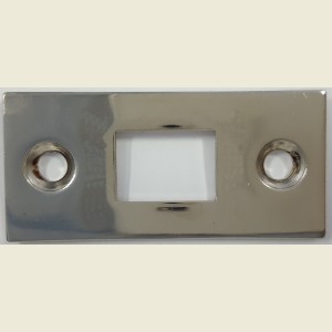 Door Latch Face Plate Polished Nickel