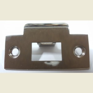 Door Latch Strike Plate Polished Nickel