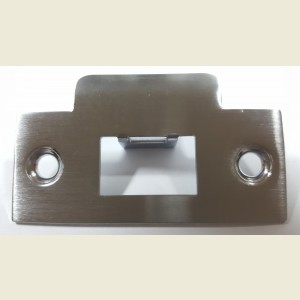 Door Latch Strike Plate Satin Chrome