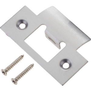 Door Latch Striker Keep Plate Satin Stainless Steel