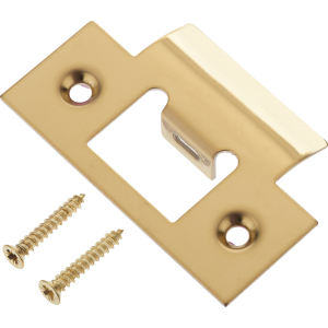 Door Latch Striker Keep Plate Polished Brass