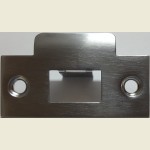 Tubular Latch Strike Plate Satin Chrome