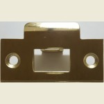 Tubular Latch Strike Plate Polished Brass