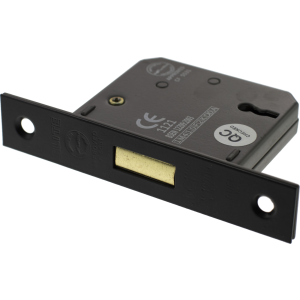 75mm 3 Lever Mortice Deadlock Matt Black