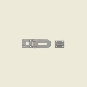 210 x 50mm Open Heavy Duty Hasp And Staple Grey Enamel