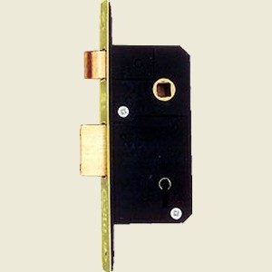 64mm  5 Lever BS Mortice Sashlock Brass