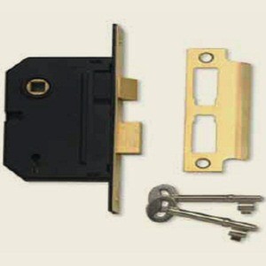 65mm 5 Lever Brass Sashlock BS