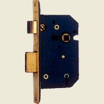 65mm 5 Lever Brass Mortice Sashlock