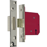 80mm 5 Lever Mortice Deadlock Polished Nickel