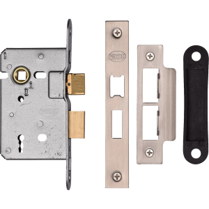 65mm 3-Lever Mortice Sashlock Brushed Satin Silver