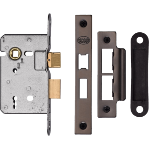 65mm 3-Lever Mortice Sashlock Matt Bronze
