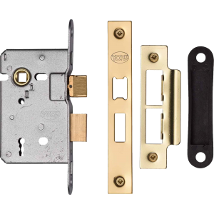 65mm 3-Lever Mortice Sashlock Polished Brass