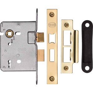 76mm 3-Lever Mortice Sashlock Polished Brass