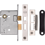 76mm 3-Lever Mortice Sashlock Polished Bright Silver