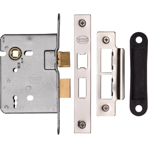 76mm 3-Lever Mortice Sashlock Polished Bright Silver