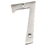 7 Polished Chrome Number Seven Door Numeral