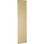 12 x 3 Inch Plain Finger Plate Polished Brass