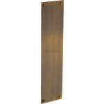 30cm Plain Finger Plate Door Push Antique Brass