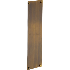 30cm Plain Finger Plate Door Push Antique Brass