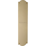 30cm Shaped Finger Plate Door Push Polished Brass