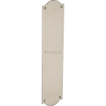 30cm Shaped Finger Plate Door Push Satin Nickel