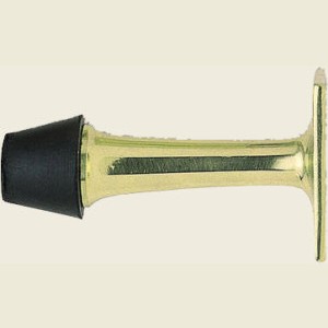 JV82 Polished Brass Projection Doorstop