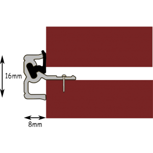 Silver Stable Door Centre Seal 838mm