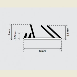 White Exitex Acoustic Seal Pushfit 2m