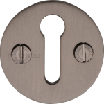 32mm Round Open Keyhole Escutcheon Matt Bronze