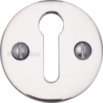 32mm Round Open Keyhole Escutcheon Polished Chrome