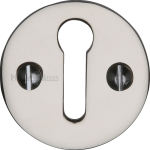 32mm Round Open Keyhole Escutcheon Polished Nickel