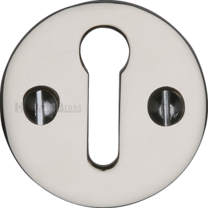 32mm Round Open Keyhole Escutcheon Polished Nickel