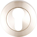 Euro Profile Cylinder Lock Escutcheon Satin Nickel