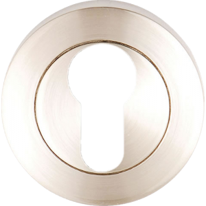 Euro Profile Cylinder Lock Escutcheon Satin Nickel