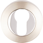 Designer Euro Escutcheon Satin Nickel Polished Chrome