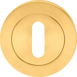 Designer Satin Brass Keyhole Escutcheon