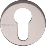 45mm Round Euro Profile Lock Escutcheon Satin Nickel