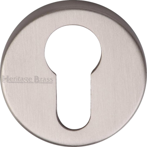 45mm Round Euro Profile Lock Escutcheon Satin Nickel