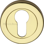 53mm Round Euro Profile Lock Escutcheon Polished Brass