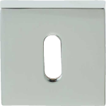 51mm Square Open Keyhole Escutcheon Polished Chrome