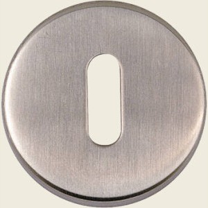 JSS03 Satin Stainless Steel Oval Profile Keyhole Escutcheon