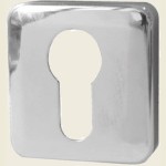 Square Bevelled Edged Euro Profile Escutcheon PC