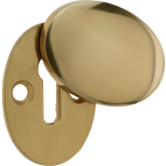 Oval Covered Escutcheon Polished Brass