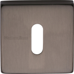 54mm Square Open Keyhole Escutcheon Matt Bronze