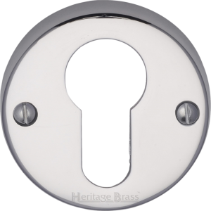 45mm Round Euro Profile Lock Escutcheon Polished Chrome