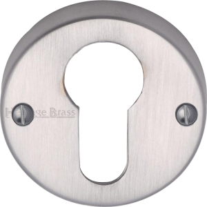 45mm Round Euro Profile Lock Escutcheon Satin Chrome