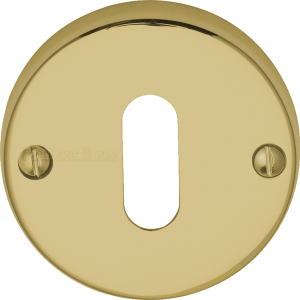 45mm Round Standard Key Open Escutcheon Polished Brass