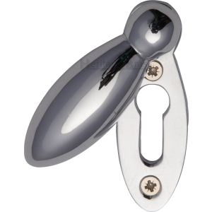 59mm Teardrop Covered Keyhole Escutcheon Polished Chrome