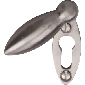 59mm Teardrop Covered Keyhole Escutcheon Satin Nickel